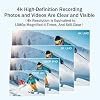 Stallion Frames Body Camera, 2025 New Stallionframes 4k Mini Handsfree Bodycam, Action Cam with Audio and Video Recording Wearable for Cycling, Diving, Pet, Vlogging (White-4K)