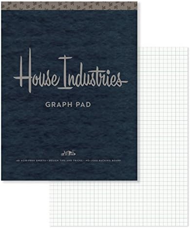 House Industries Graph Pad: 40 Acid-Free Sheets, Design Tips, Extra-Thick Backing Board