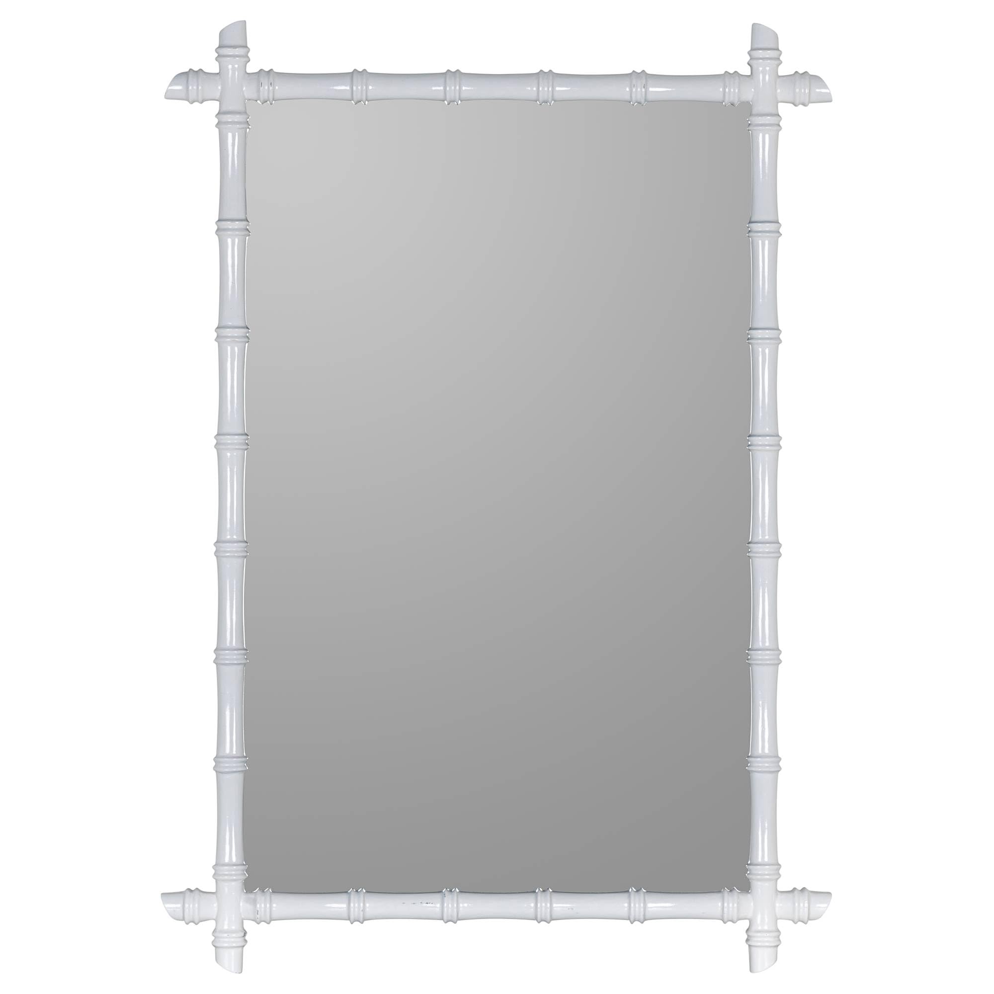 Cooper Classics Rixton Glossy White 28 1/4" x 20" Rectangular Wall Mirror