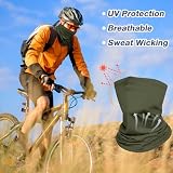 Kiiwah 2 szt. wielofunkcyjna chusta, wiatroszczelna, bandana, elastyczna, ochrona przed słońcem, szal pętla, ocieplacz na szyję, na zimę, termiczny, do jazdy na rowerze, narty