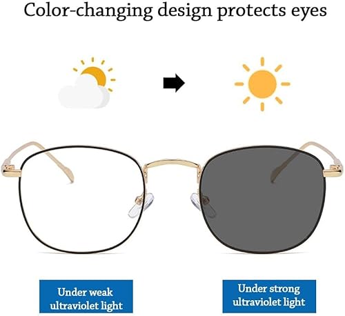 Miniatura 3 de HomeSoGood Gafas ópticas de decoloración con bloque de luz para mujeres y hombres, marco ultraligero de gran tamaño, gafas de protección para los
