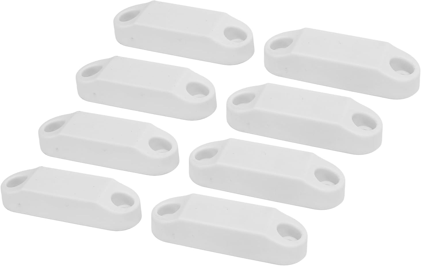 CHICIRIS 4 Pair Magnetic Baggage Door Catch and Holder Kit, Enhanced Security RV Magnetic Door Catch for Campers, ABS Material White RV Garage Holder