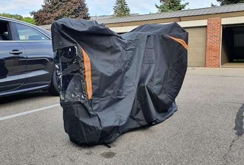 Image of 100% Waterproof Activa Bike Cover | Polyester Body Cover for Rain & Sun | UV Protection, Dustproof, Scratch Resistant, Windproof, Heat Resistant, Vehicle Specific Fit (Blue)