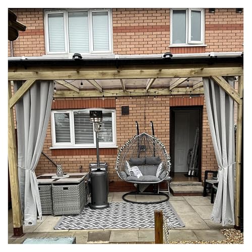 Puerta impermeable de patio exterior resistente al viento y calor gris 8