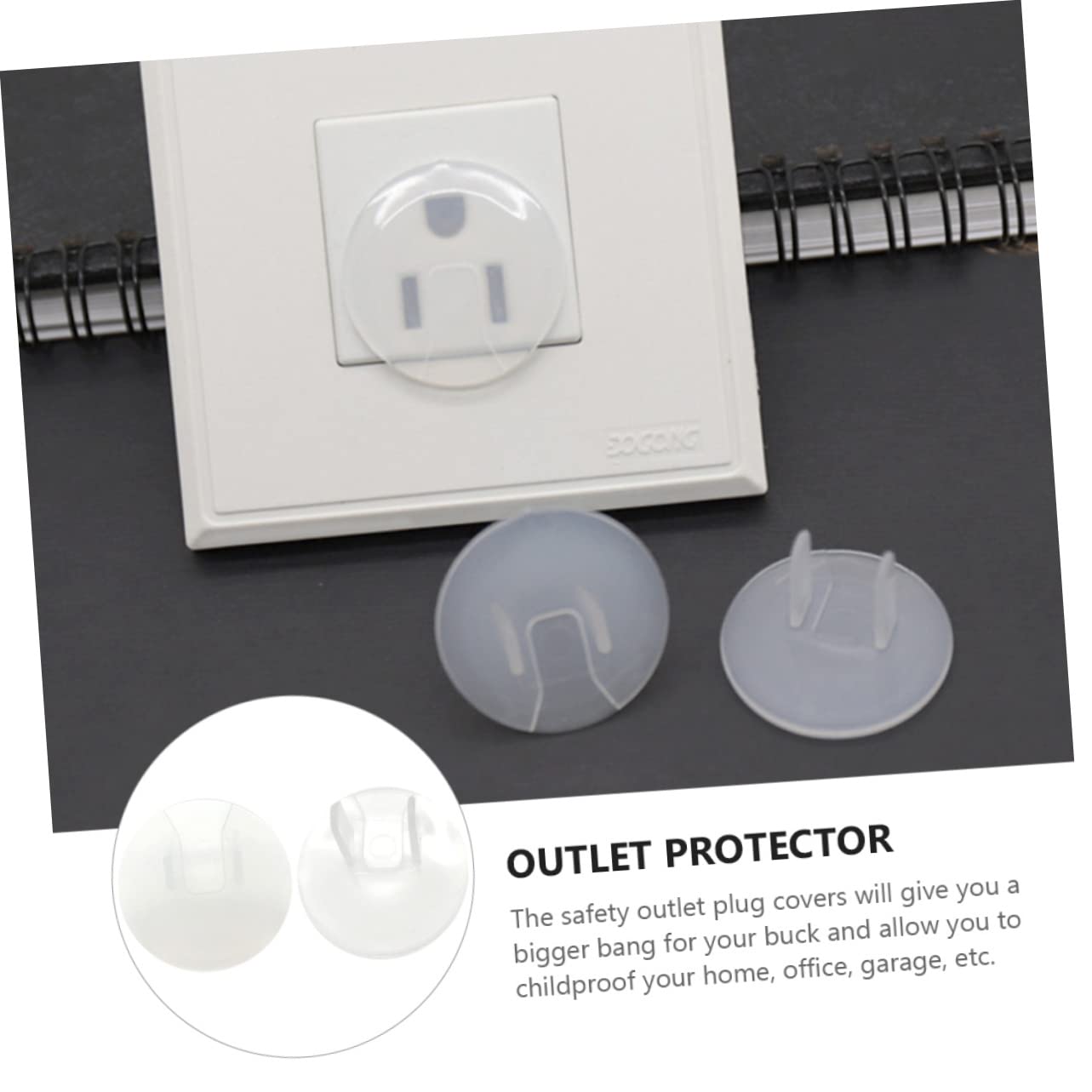 20pcs Safety Outlet Covers Electrical Plug Protectors Childproof Socket Safety Cap for Home Office Garage Design for Easy Installation