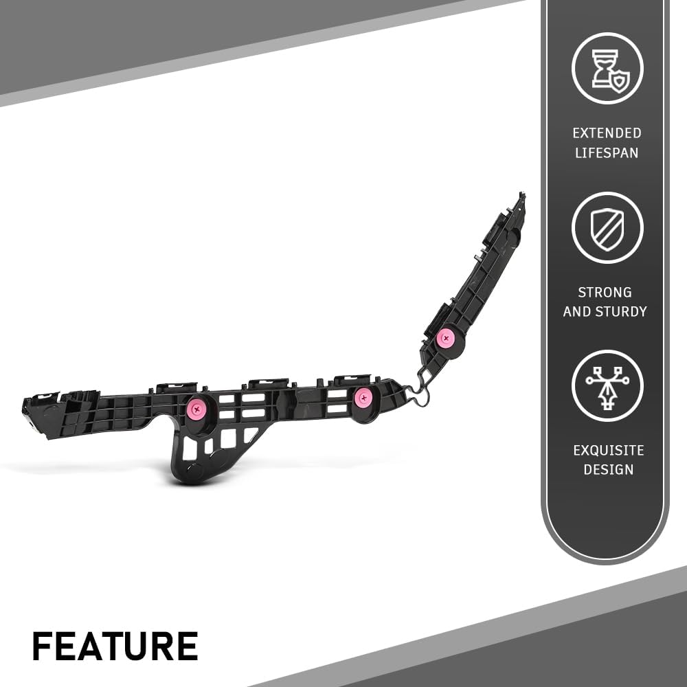 Rear Bumper Retainer Support Bracket Driver Side POM Plastic Compatible with Toyota Camry 2018-2024 5257606160, TO1132128 Black