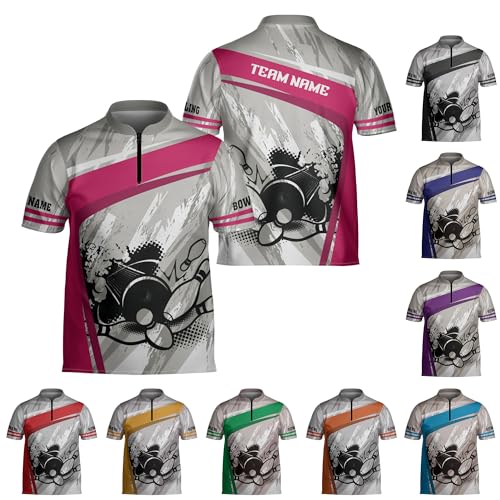 T-shirt respirant de bowling personnalisé pour fitness et rando
