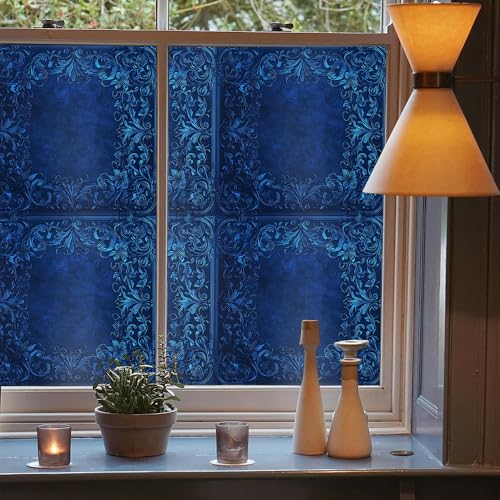 Vinilo decorativo para ventana azul 15.7x118 pulgadas miniatura 3