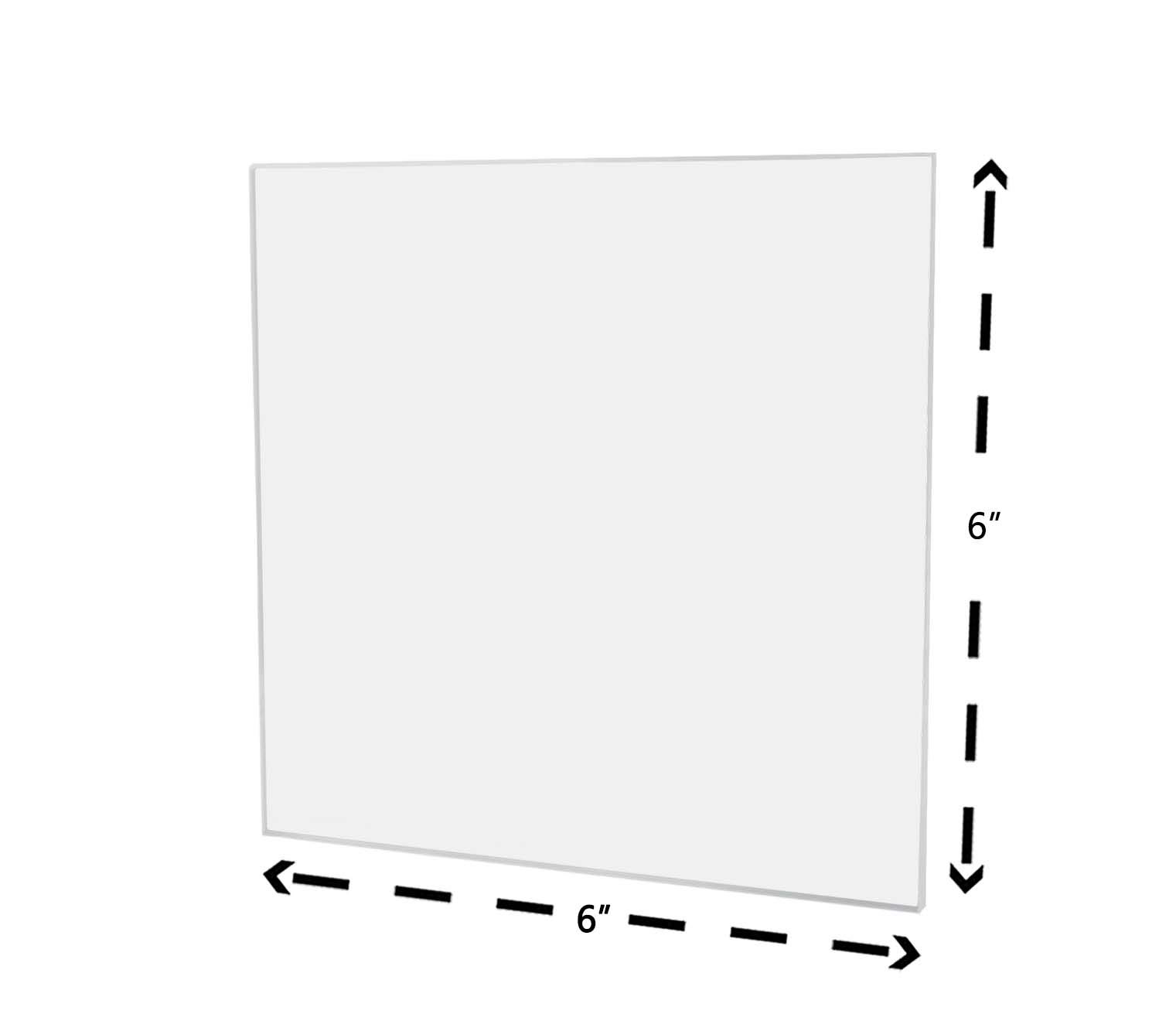 5 Pack Crystal Clear Squares 6