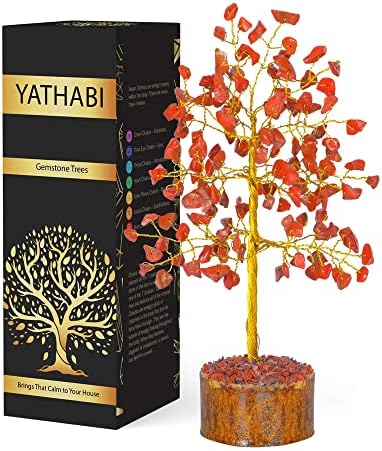 Red Jasper Crystals - Chakra Tree of Life Decor - Red Crystal Stone - Chakra Stones - Crystal Tree - Crystals and Stones - Bonsai Tree - Crystals Decor - Money Trees - Spiritual Gift