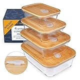glasbehälter mit hahn ✅ 𝐍𝐀𝐂𝐇𝐇𝐀𝐋𝐓𝐈𝐆 & 𝐒𝐂𝐇𝐈𝐂𝐊 - extrem starkes Borosilikatglas, wie es auch in Laboren verwendet wird, gepaart mit einem Deckel aus nachhaltigem Bambus. Die perfekten Meal Prep Boxen aus lebensmittelechten Materialien für deinen Alltag.