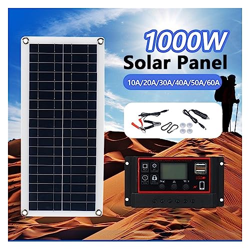 Paneles solares con controlador 100A para teléfono, coche y suministro exterior 2
