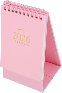 スタンディングフリップカレンダー:2025.9-2026.12 ツインワイヤーバインディングカレンダー - 小型デスクマンスリープランナー ミニマリスト&簡単にめくる -