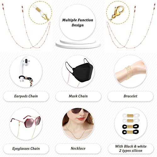 Ciokol Stylish Beads Design Of Eyeglass Chain/Sunglasses Chain/Mask Lanyard Strap/Mask Chain Face Mask Holder Around Neck Eyeglass Chain For Women Fashion… #TOP3