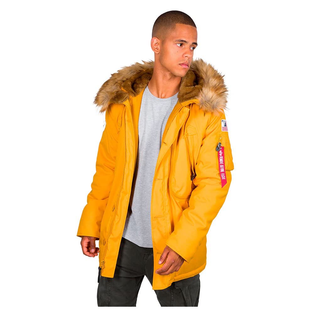 Alpha Industries Parkas - Chaqueta Polar para Hombre Trigo XXXXL