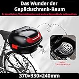 Mihoho Fahrradkoffer für alle Gepäckträger, abschließbare wasserdichte Fahrradbox | Helmkoffer | Gepäckträger Koffer | Helmbox | Fahrradgepäckträger Box (Schwarz)
