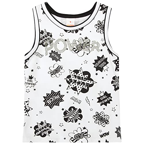 Conjunto blusa regata e shorts em interlock alfaiataria, Marisol, meninas, Branco, 6
