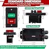 Dreyoo 1 Set 120V/230V Dual Voltage Single Phase On/Off Switch with Deep Switch Box Hardware, Efficient 120V 2HP Switches On Off, Fast Power Off for Table Saw, Router Table, Drill Press, Bench Saw