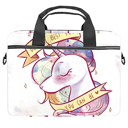 Sacoche bandoulière PC anti-chocs 14 pouces licorne colorée