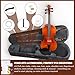 Violin 4/4 Full Size Kit for Beginners, Glossy Violin Fiddle Set for Adults, Students with Violin Case, Bow, Rosin, Fingerboard Sticker, Shoulder Rest, Extra Strings and Bridge(Plywood, Full)