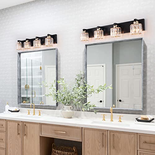 Heircido Flush Mount Ceiling Light Fixtures With Crystal Bathroom Vanity Lighting Fixture #TOP7