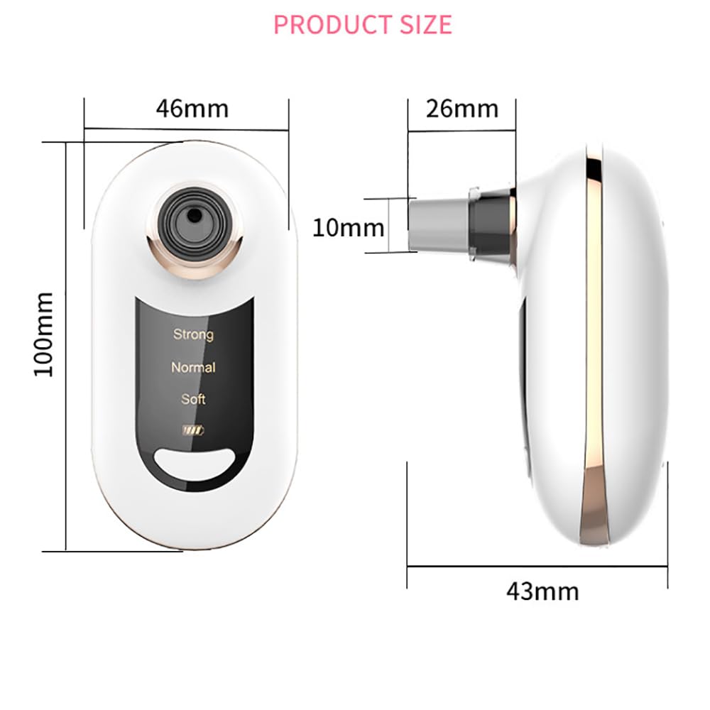 TsoLay Aspiratore per Punti Neri, Strumento Elettrico per L'estrazione dei Punti Neri, 3 Potenze di Aspirazione/5 Sonde/Ricaricabile Tramite USB/Facile da Trasportare E da Utilizzare, per Oleosi