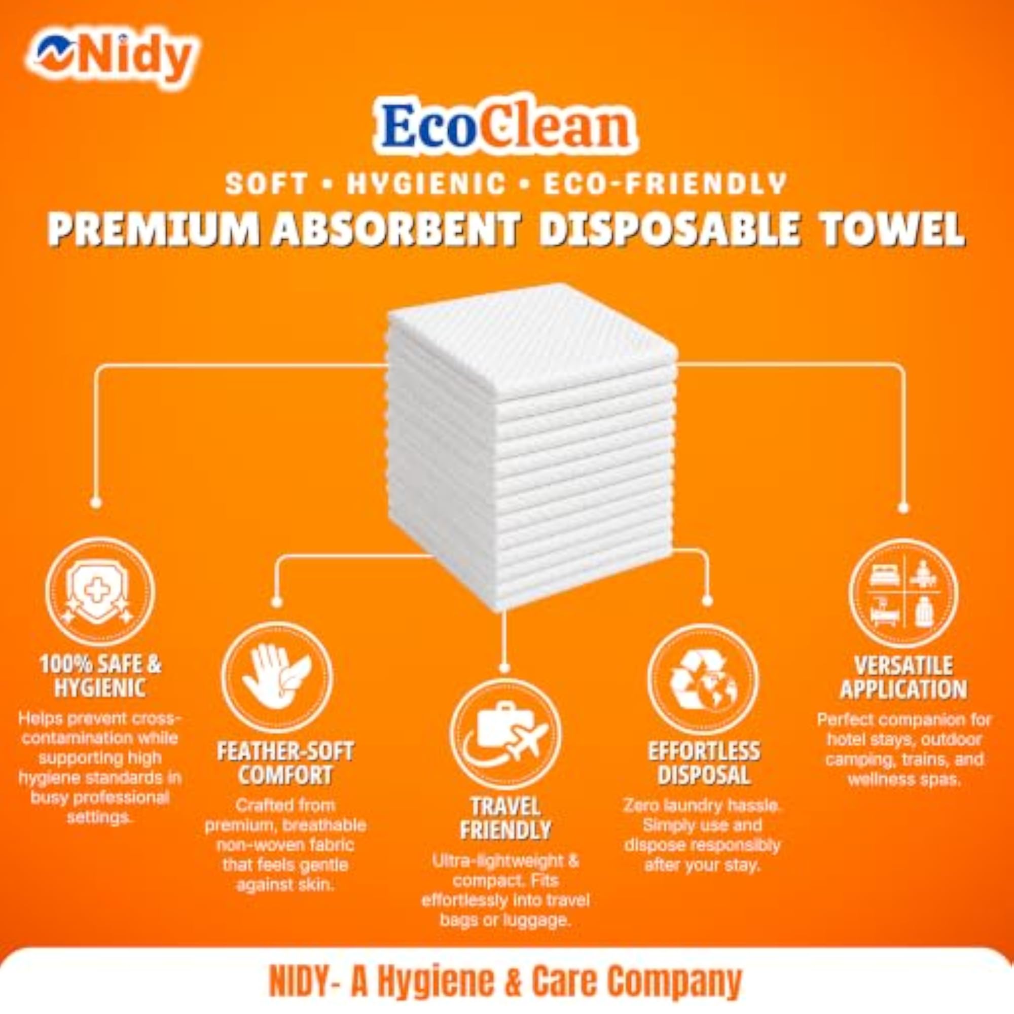 Disposable Towel Pack of 50, 40x60 CM