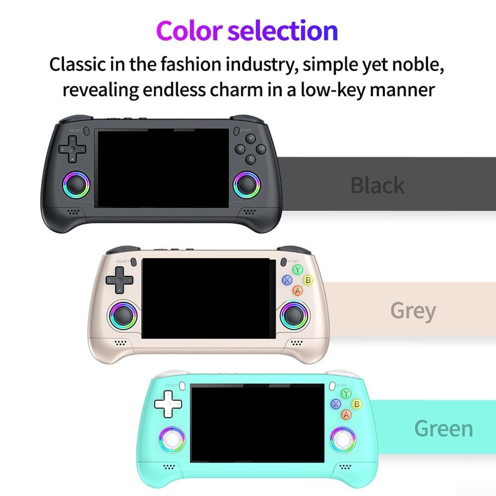Console di gioco portatile, schermo RGB da 4,3 pollici per retrò 3D per giochi arcade Il design portatile consente di giocare sempre e ovunque (verde)