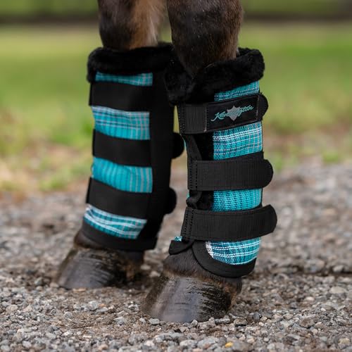 Image of Kensington Protective Products Horse Fly Boots - Fleece Trimmed - Stay-Up Technology - Protection from Insect Bites and UV Rays - Sold in Pairs (2 Boots)