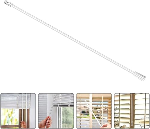 Miniatura 8 de Soporte de barra de cortina veneciana para cortinero, cortina de papel, ganchos de plástico para cortinero, barra inclinable, barra de persiana
