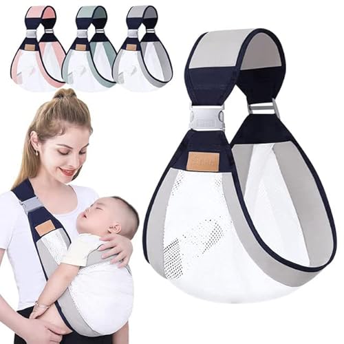 Écharpe de portage respirante pour bébé - Réglable - Tissu en maille - Séchage rapide - Pour porte-bébé - Pour nouveau-nés et tout-petits jusqu'à 18 kg Cover