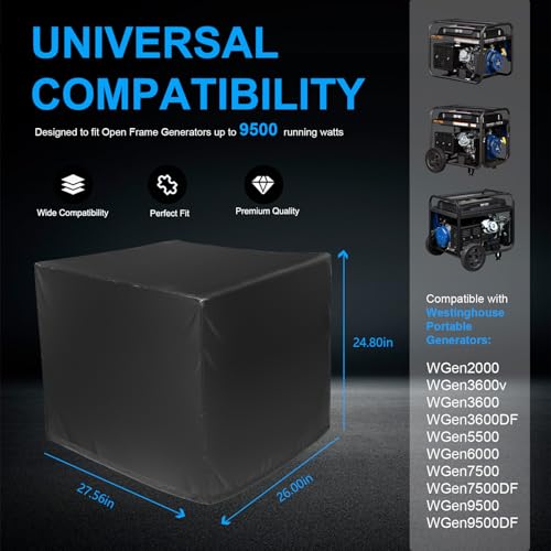 image for Yoursme Waterproof Outdoor Power Equipment Generator Cover Heavy Duty-