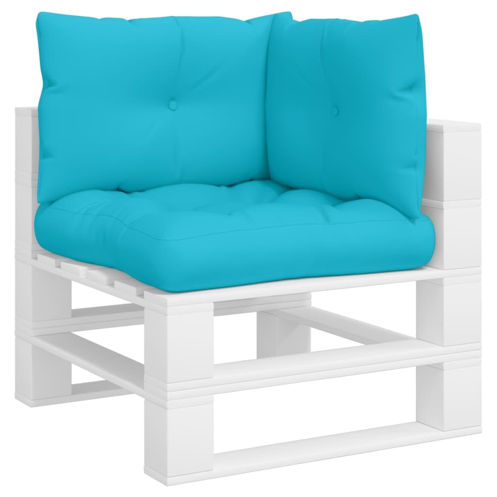 Palettenkissen 3er Set Türkis - Outdoor Palettenpolster aus Oxford-Gewebe mit Rückenkissen und Seitenkissen, Sitzkissen für Gartenmöbel, Lounge, Hocker und Ottomanen