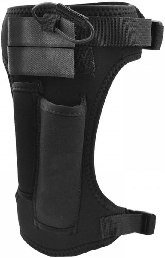 DONGKER Neoprene Knife Wrap, Adjustable Diving Knife Wrap Sheath, Diving Knife Holder Leg Strap with Dual Pockets for Hiking, Rafting, Boating, Fishing, Snorkelling