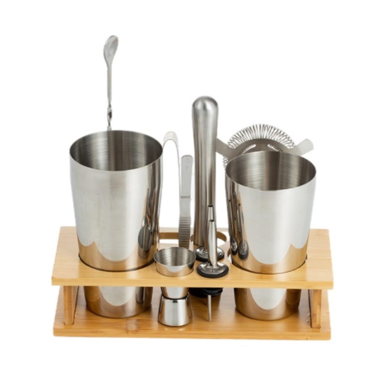 Ensemble de Cocktail Shaker à Cocktail Shaker Kit 11 Pcs Barman Kit En Acier Inoxydable Mélangeur Bar Avec Support Cocktail Maker Shaker Outils Ensemble Shaker Cocktail Kit Shaker Cocktail Set(600/450