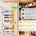 Ofiray-home Over the Door Organizer 5 Tiers,Extra Large Behind Door Storage of 10 Compartments,80 lbs Weight Capacity Over the Door Storage, Door Hanging Organizer for Closet, Diaper Organizer, Beige
