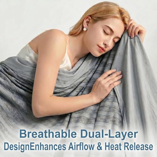 Image of Guohaoi Cooling Blanket for Hot Sleepers and Night Sweats 50 inchx70 inch Twin Size