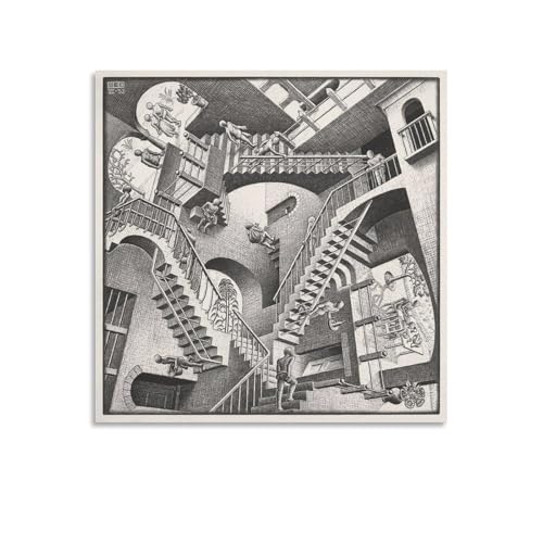 M. C. Escher poster relativité toile pour décoration de chambre