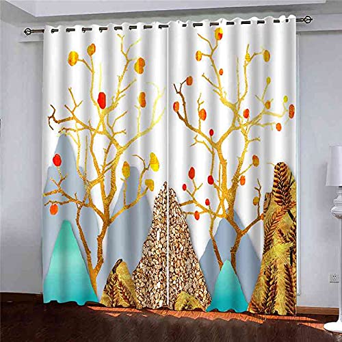Rideau Occultant Salon Isolant Thermique Rideaux à Oeillets Fenêtre Chambre Cuisine 264x160