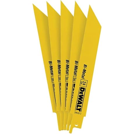 DEWALT 6-Inch 24 TPI Bi-Metal Reciprocating Saw Blades - Built for Durability and Cutting Efficiency
