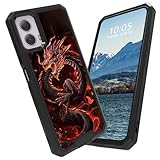 BFDHGQZC for Moto G Power 5G 2024 Case, Red Dragon Dual Layer Heavy Duty Shockproof Rugged Protective Phone Case fit Men Women for Motorola G Power 5G 2024