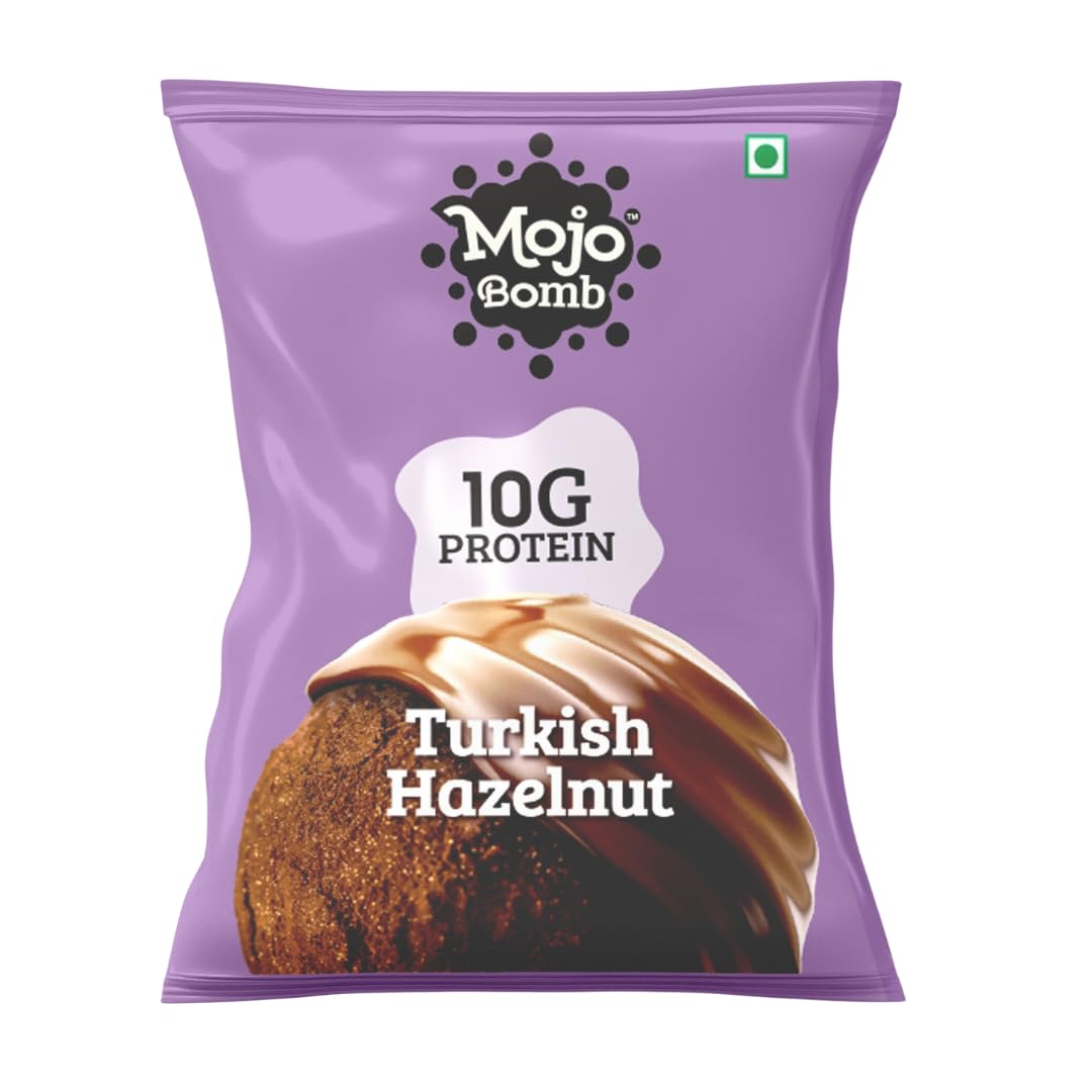 Protein Bombs Turkish Hazelnut | Daily Protein Snack | 10g Protein | Pack of 5 x 40g Protein Balls | Vegan, Gluten Free & No Preservatives