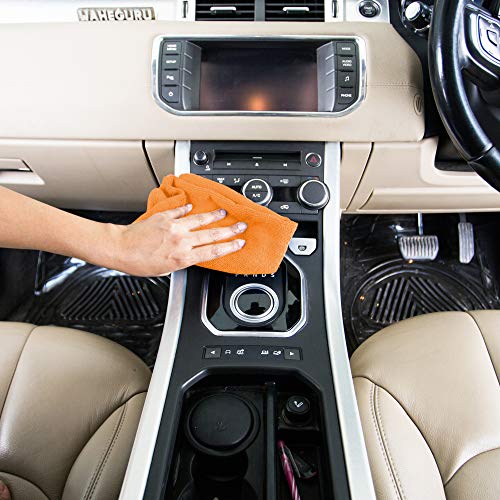 Image of SOFTSPUN Microfiber Car Cleaning, Detailing & Polishing Cloth - 40X60 Cms - Orange.