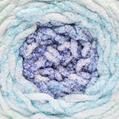 Image of Bernat Blanket Ethereal Stripes Lagoon Yarn - 2 Pack of 300g /10.5oz - 100% Polyester - #6 Super Bulky - 220 Yards - Knitting /Crochet