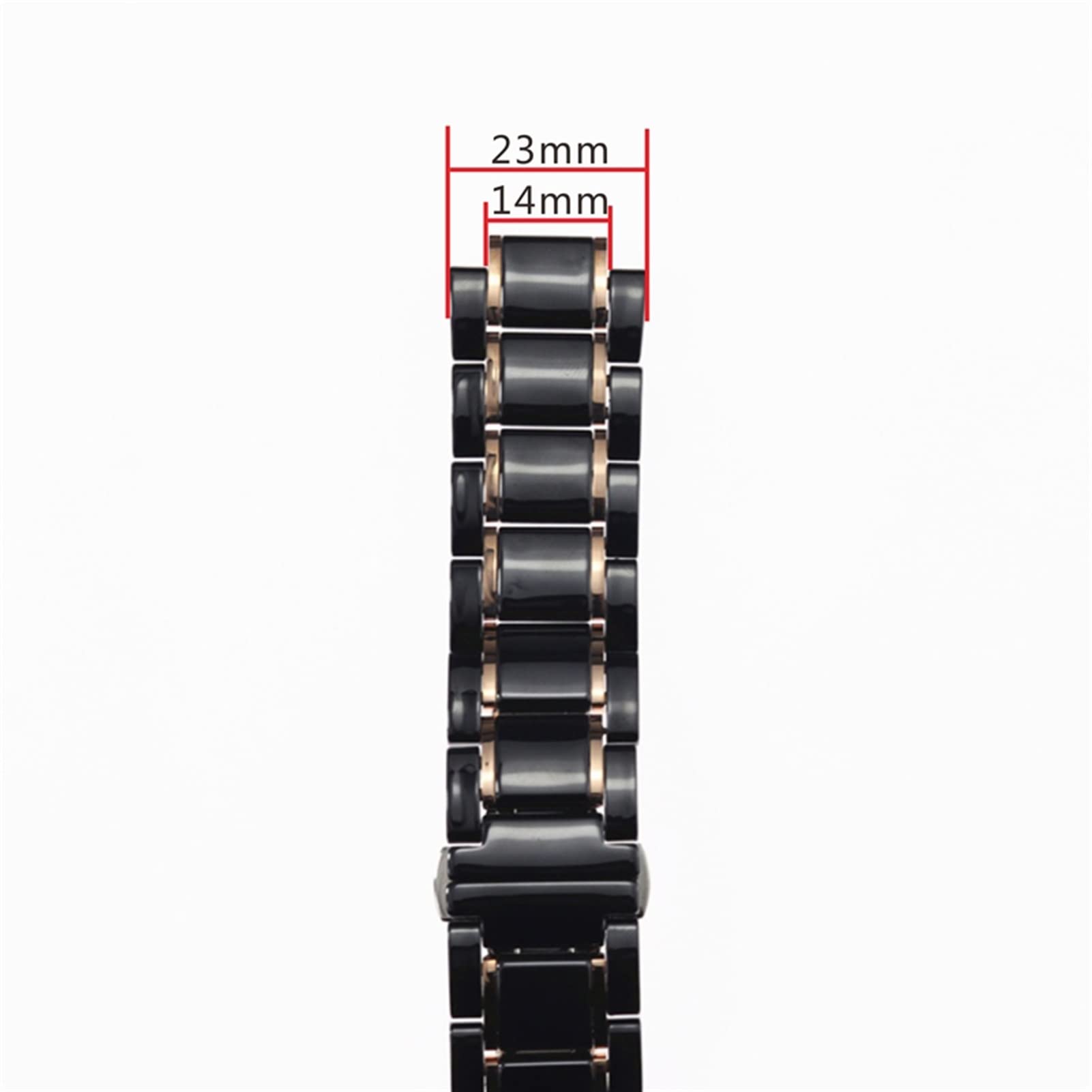 Bracelet en céramique pour montre Guess Light Plus Bracelet en acier inoxydable 23 x 14 mm, 23-14mm, Agate