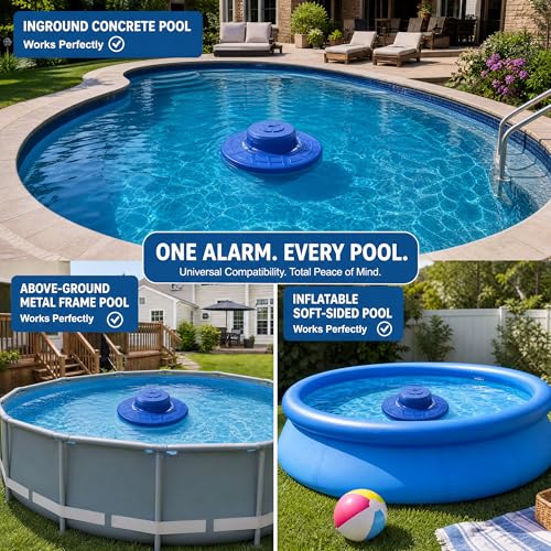 Pool Alarm for Inground & Above Ground Pools, Adjustable Sensitivity Water Detection Alarm up to 20x40ft, 110dB Loud Alert, for Kids, Pets & Accidental Entry, Weatherproof UV & Corrosion Resistant by LKTOLS - Used condition - Image 7