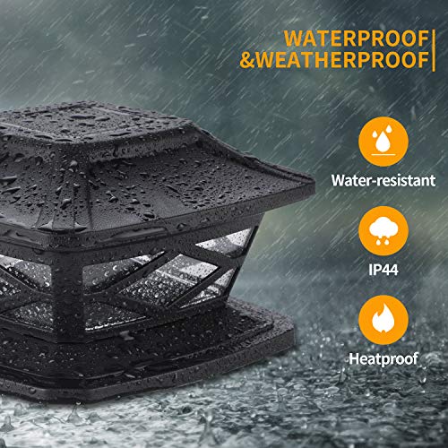 Twinsluxes Solar Post Lights Outdoor 2 Modes Waterproof Led Solar Fence Cap Light For 3.5X3.5 4X4 5X5 And 6X6 Post In Patio,Deck Walkway And Garden Decoration.(6Pack)… #TOP4