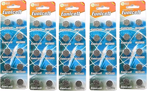 Baterías Eunicell AG13 Alcalinas Botón x50 miniatura 1