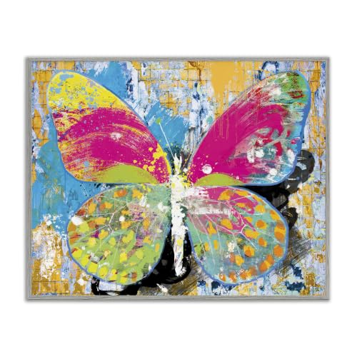 Modern Abstract Butterfly Collage, 11 x 14 Inch Framed Giclée Print