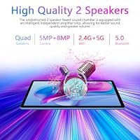 GOODTEL Neueste Tablet 10.1 Zoll Android mit 12GB RAM+128GB ROM 1TB TF, 5G+2.4G WiFi, GPS, Bluetooth 5.0, 6000mAh, Dual Camera 8+5MP, Cast, OTG, Type C, mit Hülle, Tastatur & Maus-Blau – Ansicht 7
